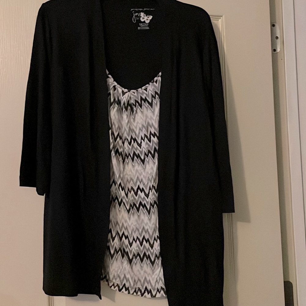 Just My Size Twofer Blouse sz. 2X (18W/20W) quarter sleeve